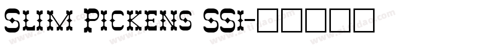 Slim Pickens SSi字体转换